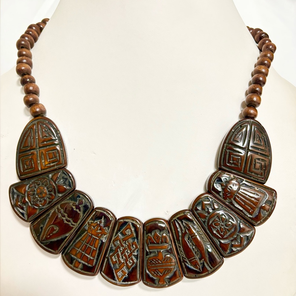 Handmade 8 auspicious symbol necklace